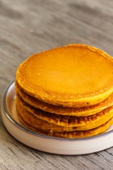 Pumpkin Pancakes, selective focus