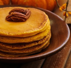 Pumpkin Pancakes, selective focus