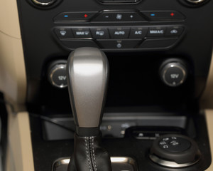 Fototapeta premium Automatic gearshift in luxury car