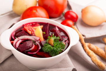 Russian traditional borsch