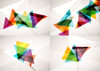 Set of angle and straight lines design abstract backgrounds
