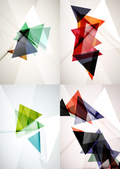 Fototapeta premium Set of angle and straight lines design abstract backgrounds