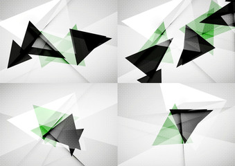 Set of angle and straight lines design abstract backgrounds