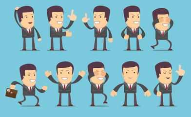 Set of businessman characters 