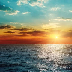 Poster Im Rahmen Sonnenuntergang über dem Meer © Mykola Mazuryk
