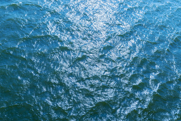 Panele Szklane Podświetlane  blue water background with reflections