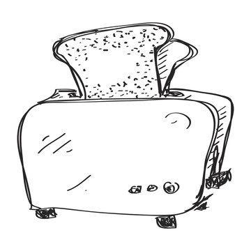 Simple doodle of a toaster
