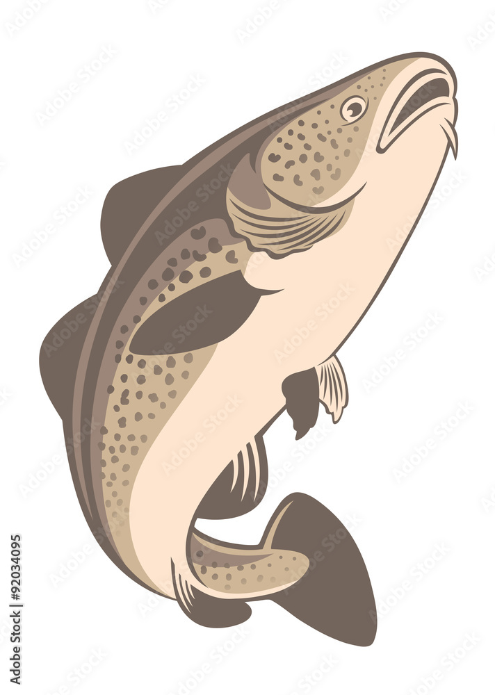 Wall mural cod fish