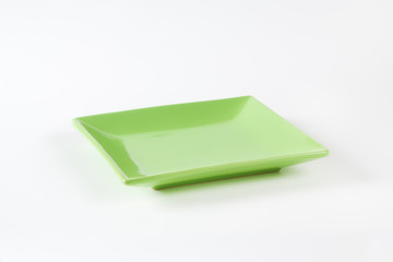 Square green plate
