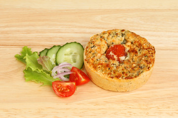 Quiche and salad
