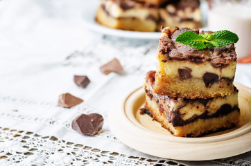 chocolate cream cheese bars