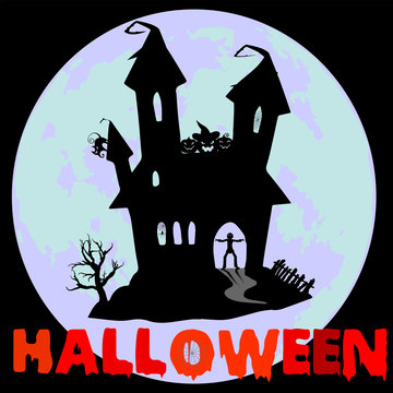 Seamless pattern on the theme of Halloween, wrapping paper, jack-o'-lantern pumpkin