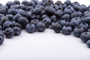 heap of blueberries isolated on white 