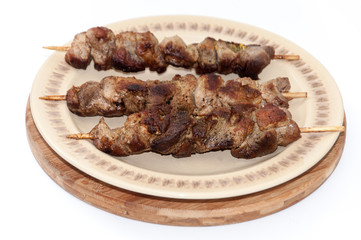 Grilled meat on a stick