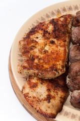 Chicken breasts grilled and served