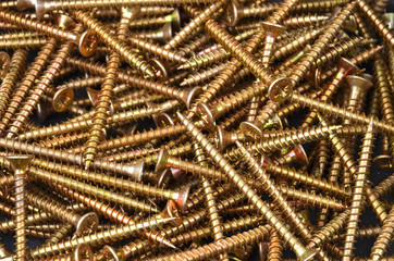 New screw mix, close up as background, DOF