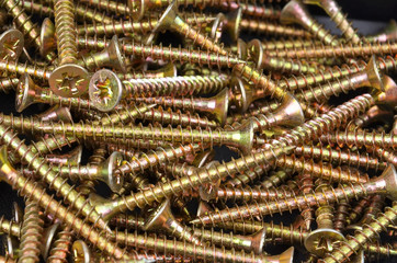 New screw mix, close up as background, DOF