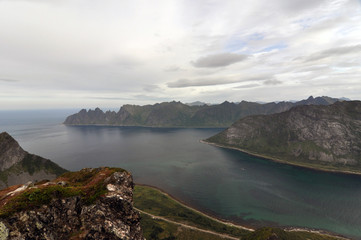 Norwegian nature / There are mountains plunging into the sea from hundreds of metres, fjords, tall...