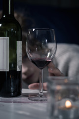 Bottle and glass of wine