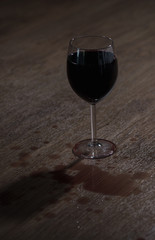 Glass full of wine