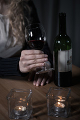 Drinking glass of wine