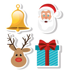 Merry christmas and happy new year card design