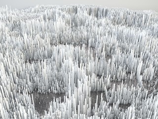 Città del futuro, grattacieli, fantascienza, astratto, cristalli © Naeblys