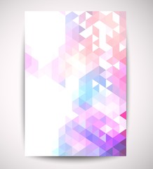 triangular background with light pink and blue  colors