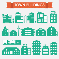 Obraz premium Buildings and houses collection