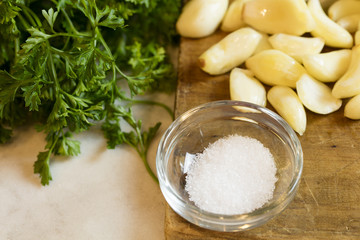 Garlic and Parsley Preparation