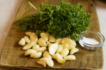 Garlic and Parsley Preparation