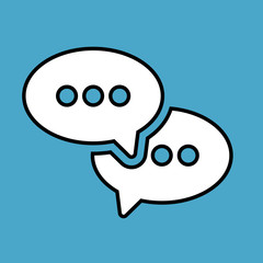Speech bubble icon. One of set web icons