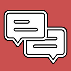 Speech bubble icon. One of set web icons