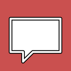Speech bubble icon. One of set web icons