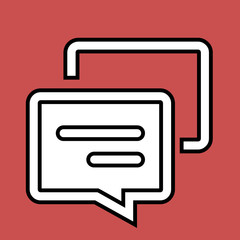 Speech bubble icon. One of set web icons