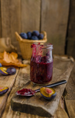 Domestic plum jam