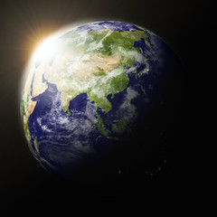 Fototapeta premium Planet Earth sunset