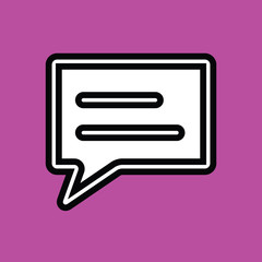 Speech bubble icon. One of set web icons