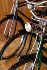 Fototapeta premium Bell and lamps, antique bicycles