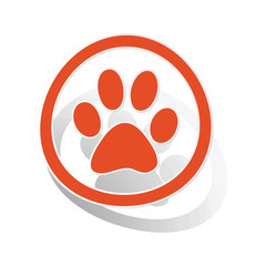 Animal sign sticker, orange