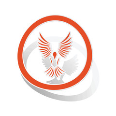 Freedom sign sticker, orange