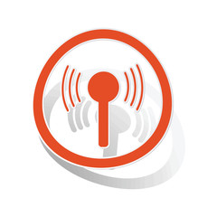 Signal sign sticker, orange