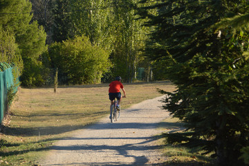 ruta en bicicleta por el campo