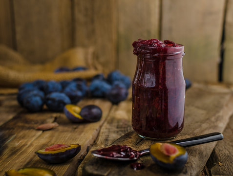 Domestic plum jam