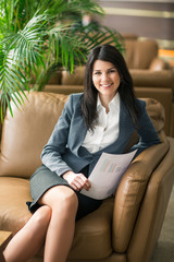 Obraz premium Beautiful business woman in the office.