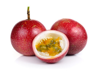 Passion fruit isolated on white background