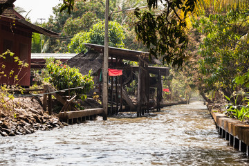 Fishermen's wooden shacks