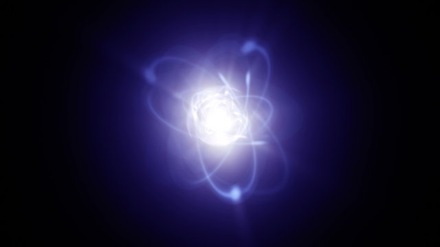 Light FX2109: Atomic particles collide, spin and shine (Loop).
