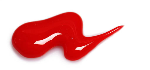 Red drop isolated on white