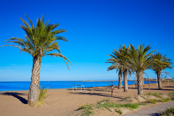 Denia beach in Alicante in blue Mediterranean